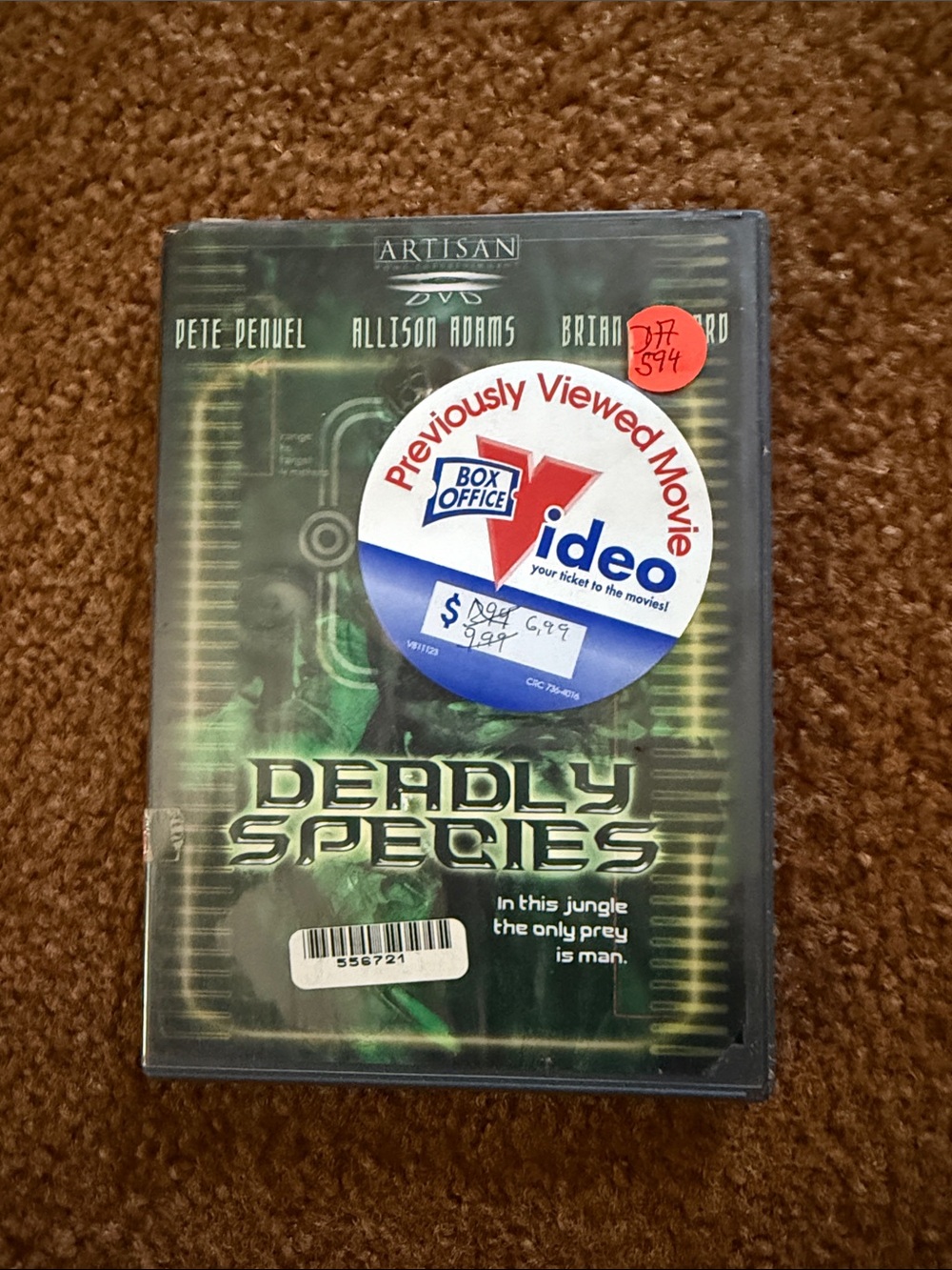 Artisan Deadly Species DVD